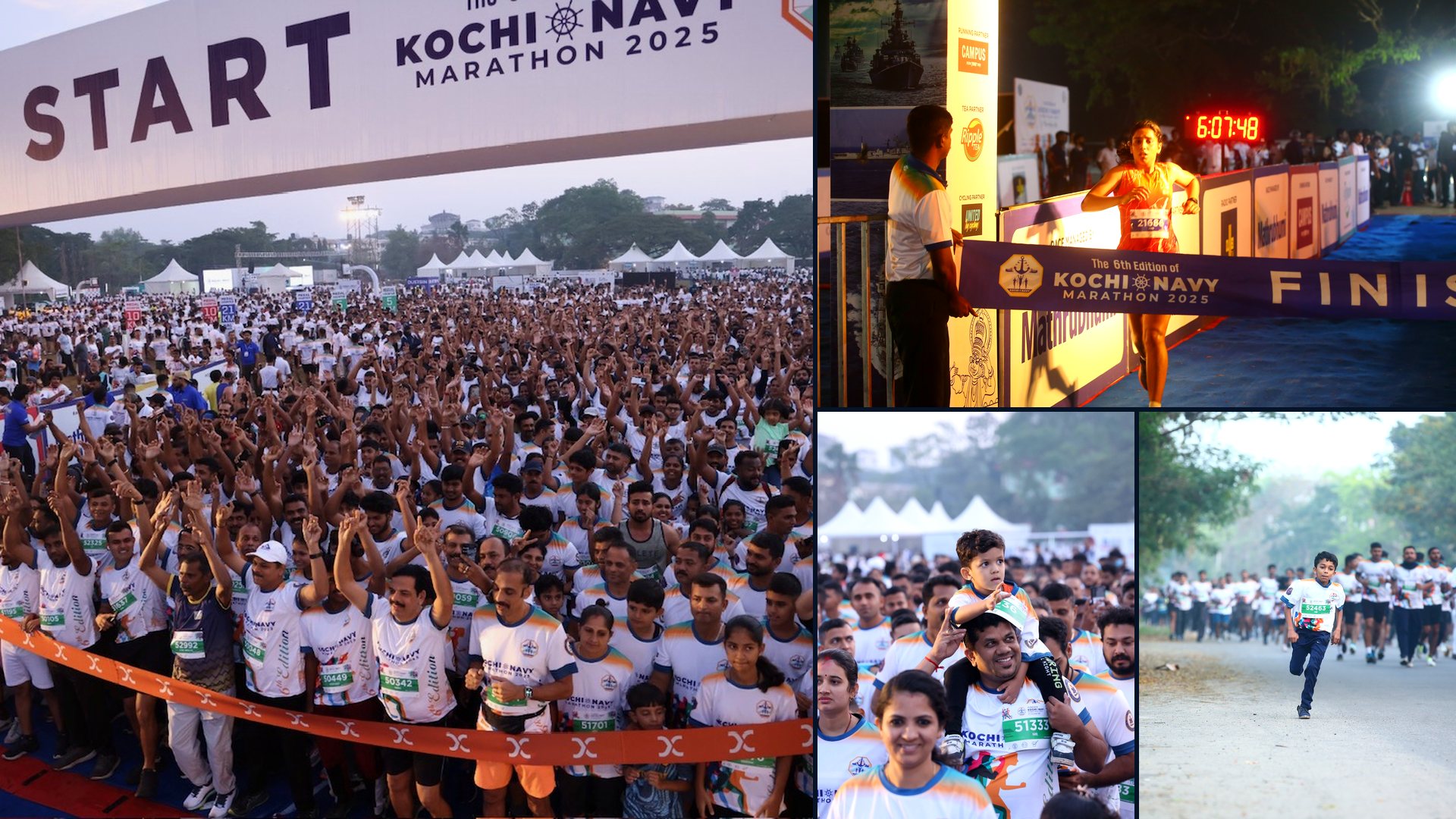 Runners at the Kochi Navy Half Marathon